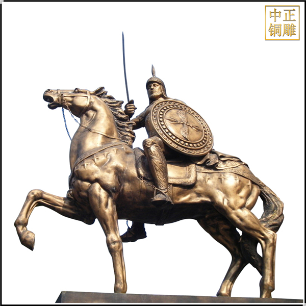 西方騎馬戰士人物銅雕塑.jpg