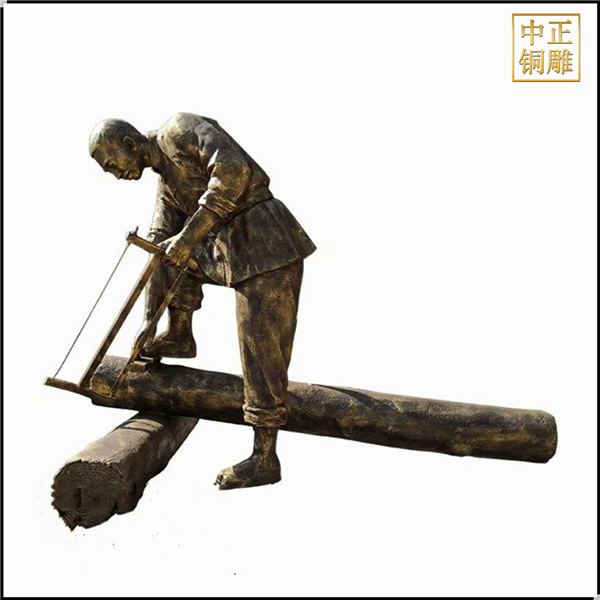 伐木工人銅雕塑鑄造.jpg