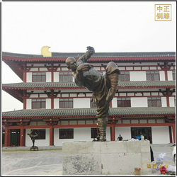 景區練拳人物雕塑 