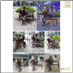 可加工步行街人物雕塑