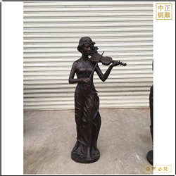 純銅西方人物雕塑定做 