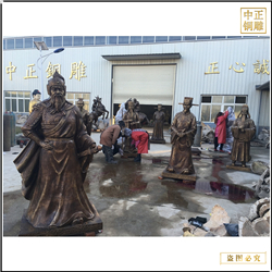 大型古代人物銅雕塑 