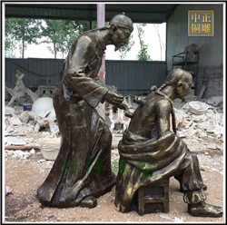 中醫拔罐雕塑|拔罐銅雕塑